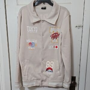 REGSTR Fearless Tokyo Warrior Beige Jacket Snapfront Medium